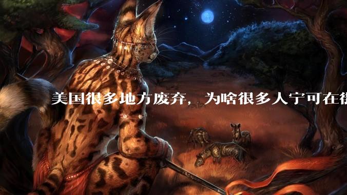 美国很多地方废弃，为啥很多人宁可在街上流浪，也没有人去开荒种地呢？